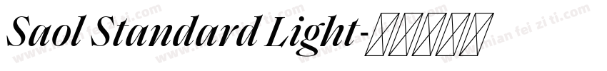 Saol Standard Light字体转换